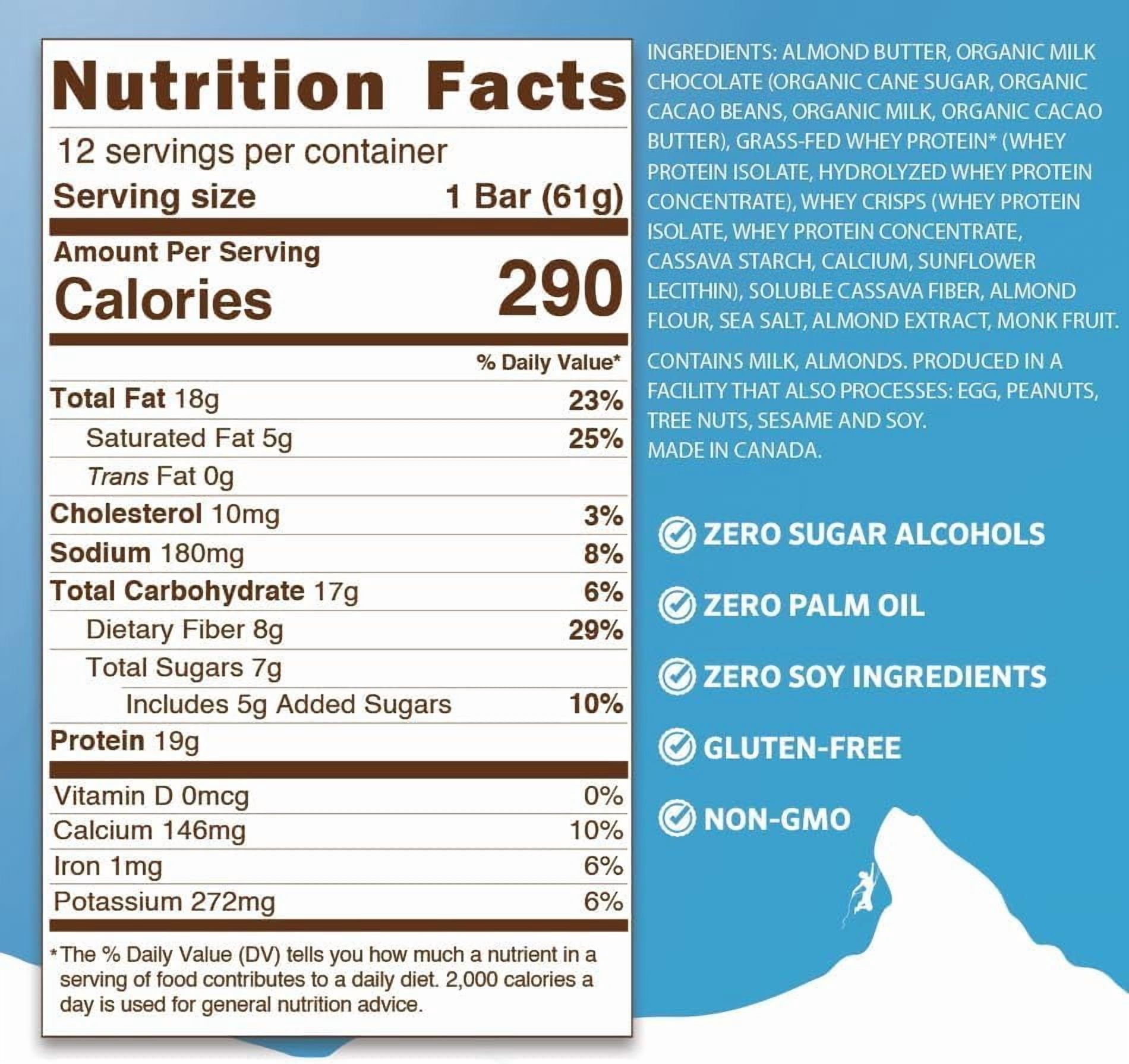 (Pack Of 12) Peak Protein Bar Protein Almond Butter Amareti 2.2 Oz