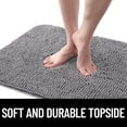 thumbnail image 6 of Buganda Dog Door Mats and Rugs, Washable Mat for Dog Paws, Absorbs Moisture and Dirt, Chenille Indoor Door Mats, 30x20, Grey, 6 of 9