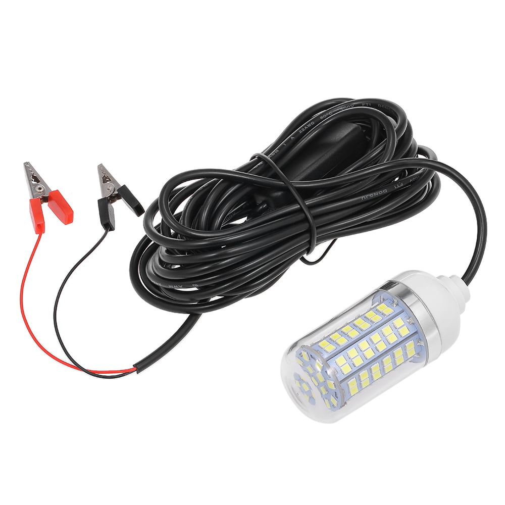 12V 15W Underwater Fishing Attract Light LED Lamp Fish Finding System Light Q4X0 