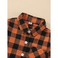 thumbnail image 5 of Bagilaanoe Toddler Baby Girl Boy Shirt Jacket Gradient Plaid Long Sleeve Single-Breasted Shacket Coat 18M 24M 3T 4T 5T 6T Kids Fall Casual Outwear, 5 of 9