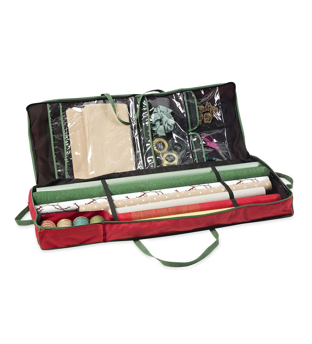 Gift Wrap Organizer Handy Pockets & Storage for Christmas & Birthdays