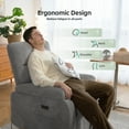 thumbnail image 5 of Electric Zero Gravity Recliner Chair with USB Charging Port, Extra Wide Design for Adults, Ergonomic Lumbar Support, Light Gray, 5 of 7