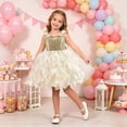 thumbnail image 2 of FYDUU Little Girls Halloween Dress Girls Party Dress Sleeveless Sequin Dress Pleated Princess Dresses Birthday Parties Fashion Clothes 8-10 Years, 2 of 4