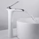 thumbnail image 4 of Grifo de cascada alto para grifo mezclador de baño grifo de lavabo frío y caliente diseño moderno blanco, 4 of 5