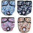 thumbnail image 1 of Couches pour Chiens, 4 Pcs Couches Réutilisables, Grandes - Lavables, pour Chiots, 1 of 5