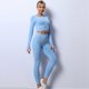 thumbnail image 2 of Women Sport Fitness Yoga Outfit 4 Colors Nylon Fabric Slim Fit Yoga Clothing Set for Running Dancing Volleyball, 2 of 5