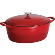 Tramontina 7-Quart Gourmet Cast Iron Covered Oval Dutch Oven