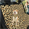 thumbnail image 3 of Pzuqiu Leopard Design Dog Car Seat Cover for Back Seat Hard Bottom Back Seat Extender for Puppy with Pet Bandana and Hangning Trash Bin 3 Pieces, 3 of 6