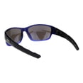 thumbnail image 4 of Mens Xloop Classic 2-tone Rectangle Warparound Sport Plastic Sunglasses Black Blue Mirror, 4 of 4