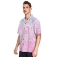 thumbnail image 2 of Ckdifva Pink Bubbles Mens Button Down Short Sleeve Shirt Casual Shirts Beach Hawaiian Shirts, 2 of 8