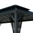 thumbnail image 4 of VEIKOUS 12'x14' Outdoor Hardtop Gazebo, Double Roof Pergola Metal Canopy Pavillion for Patios, Gardens, Lawns, Parties, Black, 4 of 11