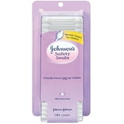JOHNSON'S Safety Swabs 185 Each (Pack of 3)