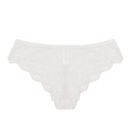 Odeerbi 2025 Lace Briefs Seamless Panty Women Lace Underwear Lingerie Thongs Panties Ladies Hollow Out Underwear Red