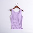 thumbnail image 5 of Bovemsi Women's Solid Color Sports Bra Tank Top – Built-In Padded Camisole for Workout & Casual Wear, Purple, L, 5 of 7