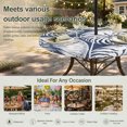 thumbnail image 6 of Round Outdoor Tablecloth with Umbrella Hole and Zipper, Coastal Shell Navy Blue Tablecloth with Elastic Waterproof, Summer Ocean Shell Beach Patio Table Covers for 36" - 44" Picnic Pool Tables, 6 of 9