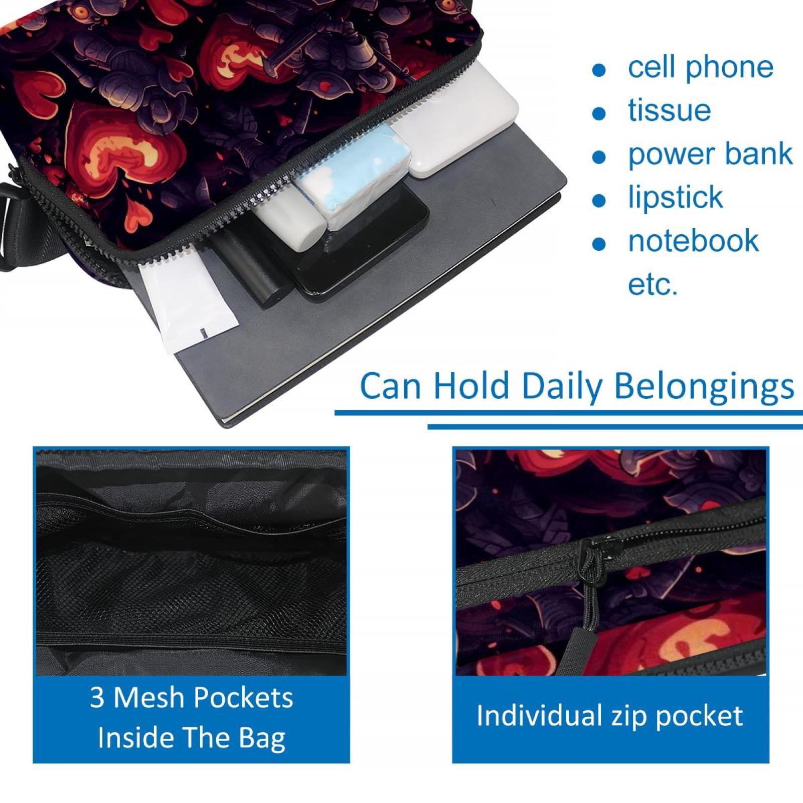 Love Lightweight Adjustable Sling Bag Waist Pack with Extension Strap Unisex - Ideal for Travel and Outdoor Activities