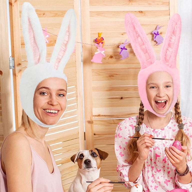 Easter Bunny Hat Ear Funny Plush Hood Women Costume Rabbit  display picture 3