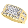 thumbnail image 3 of Forever Jewels 3Ct Round Cut Moissanite Men Cluster Engagement Ring 14K Yellow Gold Plated, 3 of 5