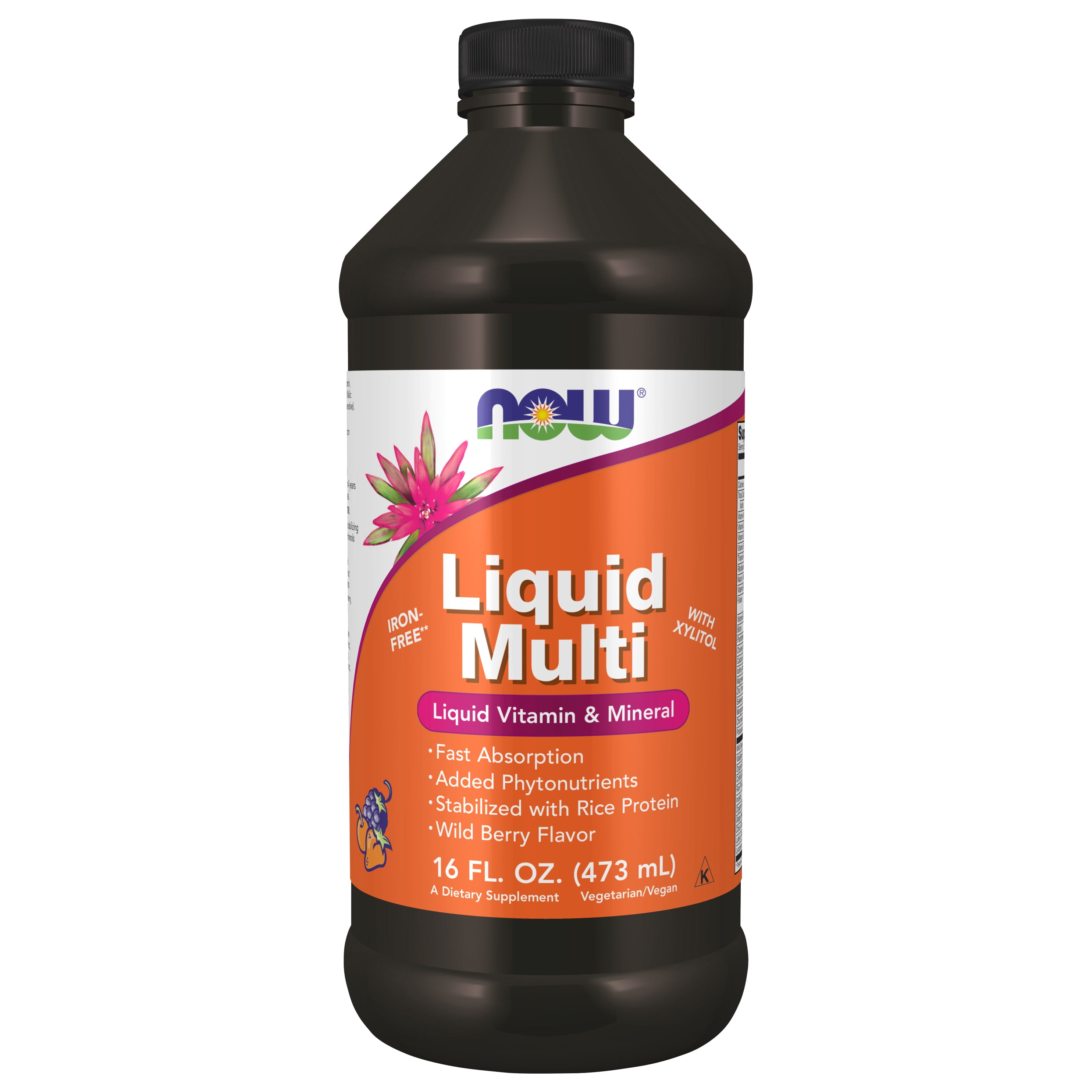 NOW Foods Liquid Multi Iron Free - Adult-Wild Berry 16 fl oz Liq