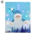 thumbnail image 4 of Luxtrada 2/1 Pack Christmas Chair Covers with LED Lights Cute Santa Claus Snowman Chair Slipcovers Removable Washable Chair Back Covers for Dining Room Home Holiday Party Decor, 4 of 10