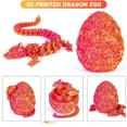 thumbnail image 3 of 3D Printed Articulated Dragon Egg - Pen Holder, Succulent Pot, Candy Jar - Unique Home Decor Fidget Toy Gift,Red Rose, 3 of 13