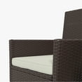 thumbnail image 6 of Outsunny 2 PCS Rattan Wicker Dining Chairs with Cushions and Anti-Slip Foot, Patio Stackable Chairs Set for Backyard, Garden, Lawn, Dark Coffee, 6 of 9