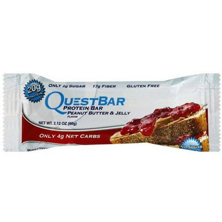 Quest Bar Peanut Butter & Jelly Protein Bar, 2,12 oz (paquet de 12)