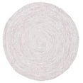 thumbnail image 2 of SAFAVIEH Braided Ophelia Solid Polyester Reversible Area Rug, Ivory/Pink, 3' x 3' Round, 2 of 7