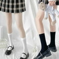 thumbnail image 3 of Tnobhg 1 Pair Women Long Socks Lolita Solid Color Calf Socks Match Skirt Over Knee High Elasticity Japanese College Style Mid Tube Socks Cosplay Clothing, 3 of 7