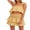 Light Yellow, variant on Michellecmm Fashion Women's 2 Piece Skirt Outfits Ruffle Shoulder Strap Plaid Tank Tops Tiered Skirt Set