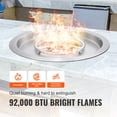 thumbnail image 5 of VEVOR 19" Round Drop-in Fire Pit Pan Stainless Steel Fire Pit Burner 92,000 BTU, 5 of 9