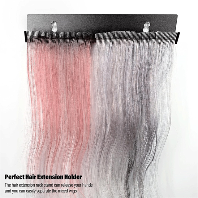Hair Extension Hanger for Styling Washing Drying Braiding Hair Extension Display Rack for Clip-in Wefts Hair Topper