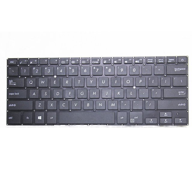 Tholdsy Teclado negro con letras transparentes integradas, teclados para portátiles, diseño estándar, Panel de teclas, reemplazo Cuadernos de escritura y cuadernos de bocetos