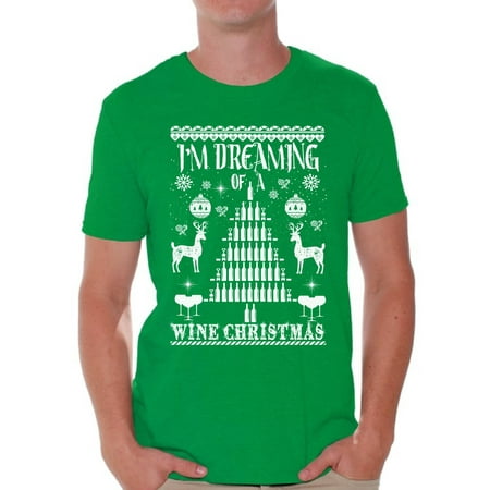 - Awkward Styles I'm Dreaming of a Wine Christmas Shirt Wine Christmas Holiday Tee for Christmas Party Wine Christmas T-shirt for Men Christmas Gift Idea for Wine Lovers Men's Holiday Top Wine Gift