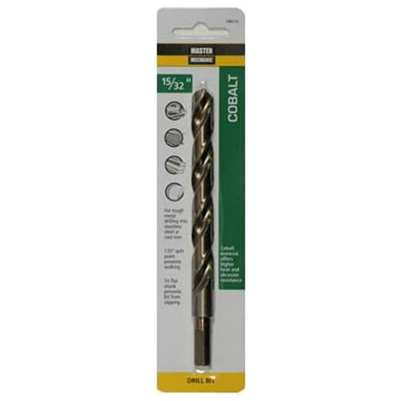 Master Mechanic 288225 29/64 x 5-5/8-In. Cobalt High-Speed Drill Bit - Quantity 1