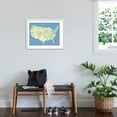 thumbnail image 3 of Art.com Usa Map With Names Of States And Cities Art Print by IndianSummer, White Frame Wall Art, 29" x 23", 3 of 5