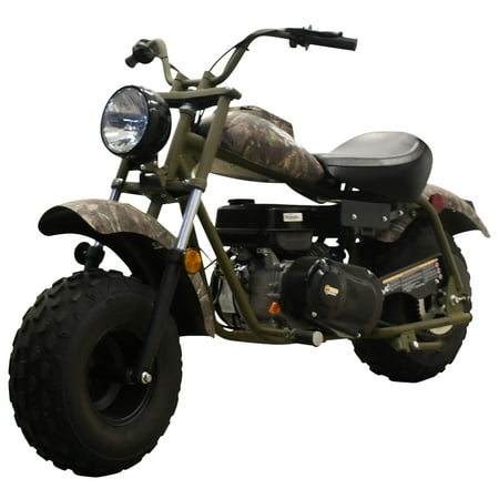 Massimo Motor's MB200 200cc 6hp Gas Trail Moto Mini Bike | Youth, Kids & Adults | 200lb Capacity - Camo