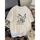 thumbnail image 1 of Funny Drunk Drummer Graphic T-Shirt - Humorous "Are You Faster Drummer?" Print, Premium 100% Cotton Regular Size Unisex Tee, Summer Casual Streetwear with Drop Shoulder & Machine Washable, 1 of 6