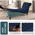thumbnail image 3 of Velvet Armless Chaise Lounge Cover, Stretch Lounge Chaise Chair Slipcover Soft Recliner Sofa Slipcover Pet Furniture Protector, 3 of 13
