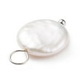 thumbnail image 4 of 10pcs Natural Baroque Pearl Keshi Pearl Pendants Cultured Freshwater Pearl with Brass Loops Flat Round Floral White Platinum 17.5x11x4.5mm Hole: 2.1~3.1mm, 4 of 5