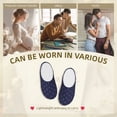 thumbnail image 7 of Lsque Anchors Heart Blue Pattern Womens Comfort Cotton on Scuff With Memory Foam and Anti-skid Sole Slipper-44/45, 7 of 7