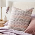 thumbnail image 2 of Ox Bay Ariya Lilac/Ivory Chevron Cotton Adult Decorative Throw Pillow, 2 of 9