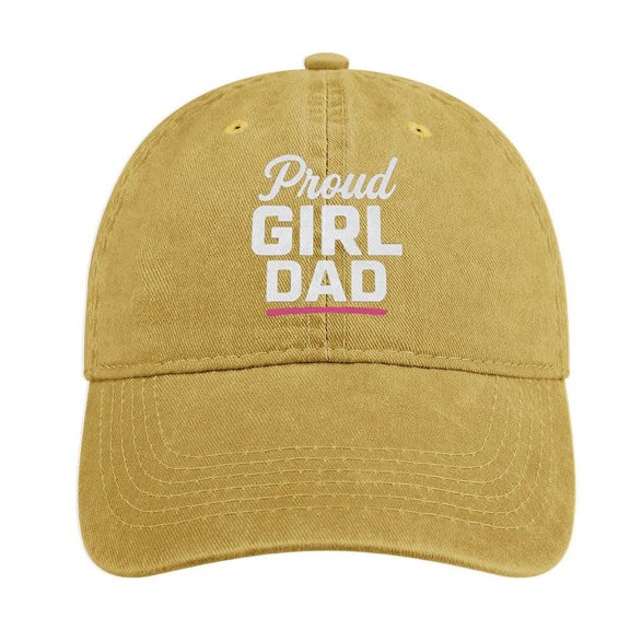 Girl Dad Sand Colour Cotton Baseball Cap for Men Women, Outdoor Casual Adjustable Hat