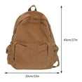 thumbnail image 2 of Mochila informal Mochila de lona vintage multibolsillos con cremallera para libro portátil, 2 of 8