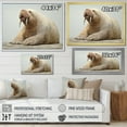 thumbnail image 4 of Designart "Home Of The Relaxed Walrus IV" Walrus Floater Framed Wall Art Prints, 4 of 5