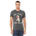 thumbnail image 2 of Voodoo Still Play With Dolls Creepy Gift Halloween Unisex Men's T-shirt, L, Charcoal, 2 of 6