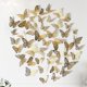 thumbnail image 3 of 48pcs Hollow Paper Wall Sticker, Boho Silvery & Golden Color Butterfly Design Creative Self Adhesive 3D Butterfly Wall Decor, 3 of 4