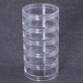 thumbnail image 3 of Bead Storage Containers Clear Plastic Cylinder Bead Organizer 5 Layer Stackable Bead Storage Jar for Beading Storage, 3 of 8