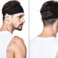 thumbnail image 2 of Fashionable Versatile Headbands for Women & Men, Soft and Stretchy Moisture-Wicking Fitness Accessory for Running, Yoga, Cycling (Black, Set of 6), 2 of 5