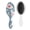White-721, variant on Bright Colorful Hair Brush, Floral Print Detangling Brush with Vintage Wildflower and Butterfly Design